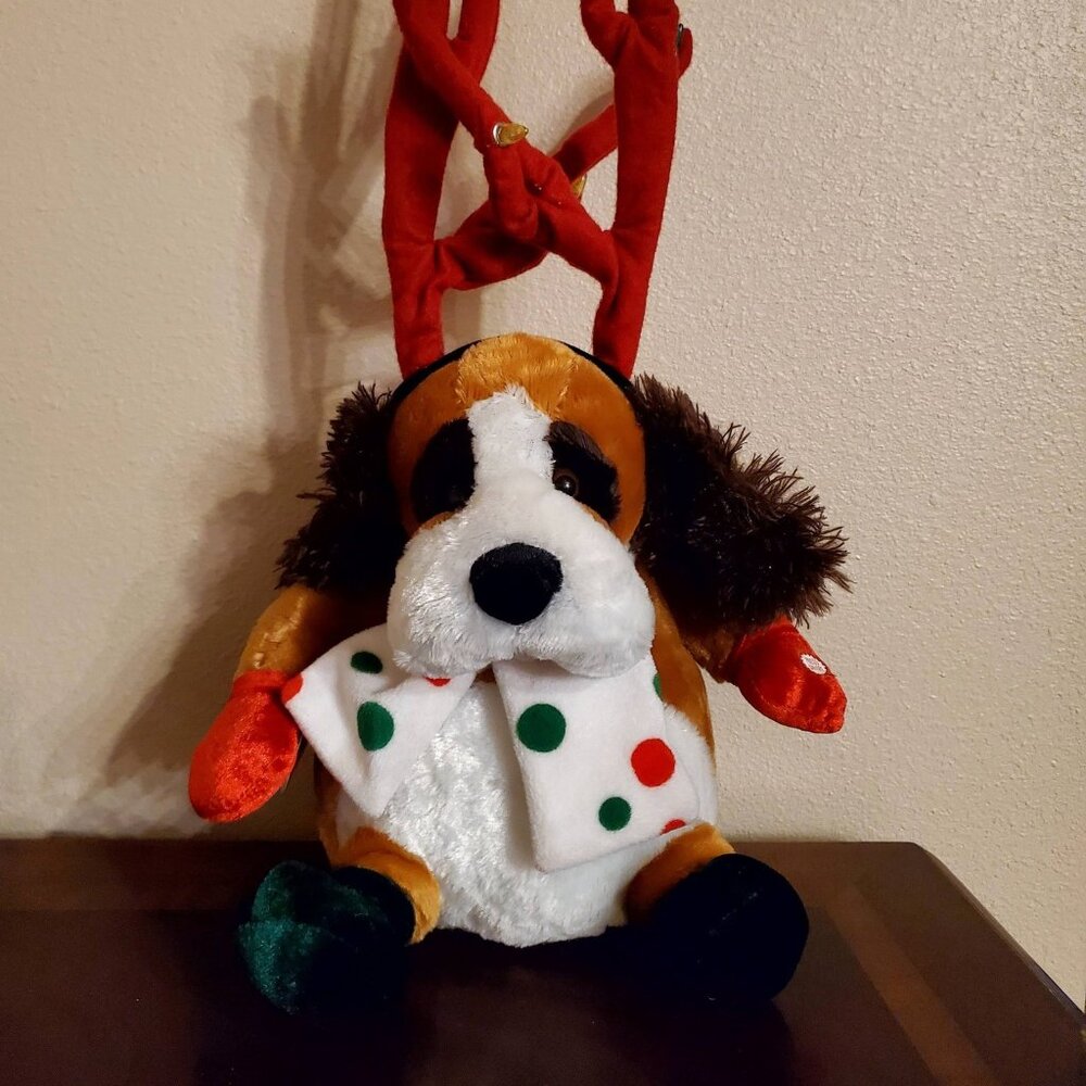 Dan Dee Christmas Dog Light Up Antlers Singing Jingle Bells Dancing